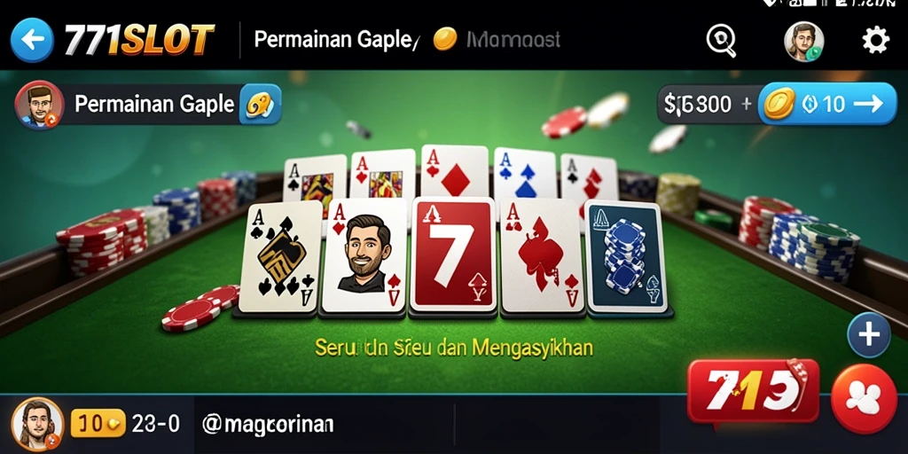 Tampilan gameplay seru dalam permainan Gaple 171SLOT.