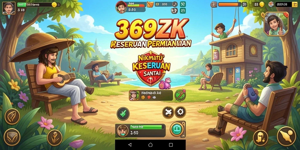Tampilan gameplay 369ZK yang ceria dan menyenangkan.