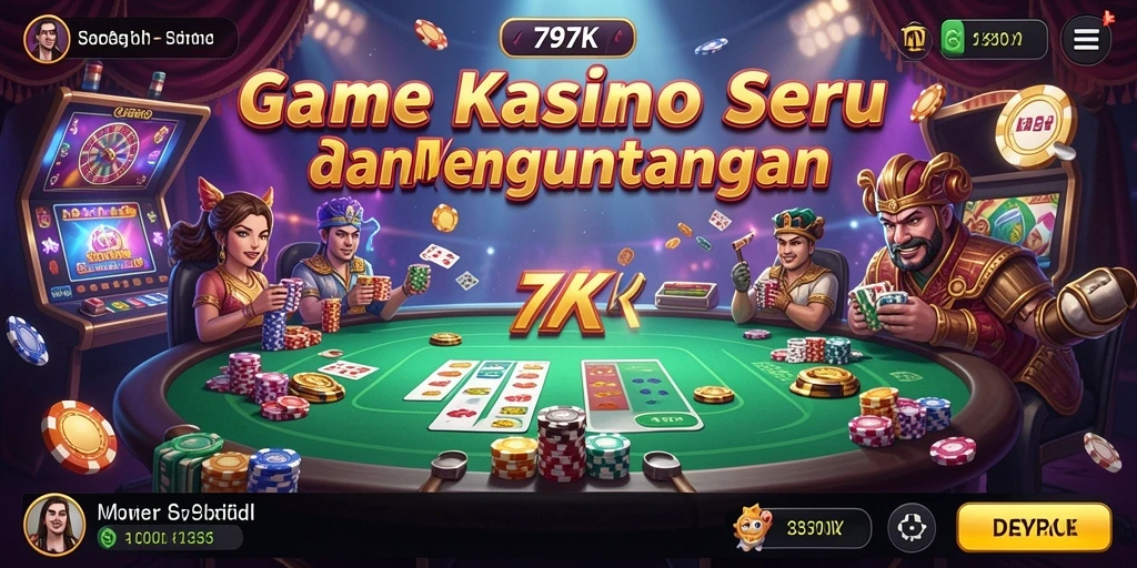 Screenshot utama 797K menampilkan aksi mendebarkan permainan Kasino.