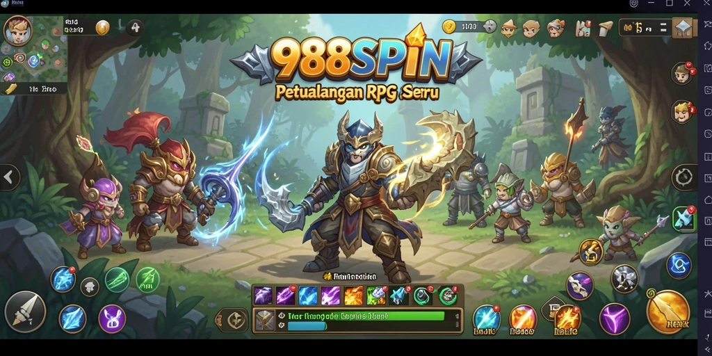 Screenshot menampilkan gameplay seru dari 988SPIN dengan aksi RPG.
