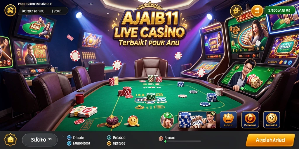 Screenshot gameplay Live Casino AJAIB11 yang menarik dan interaktif.