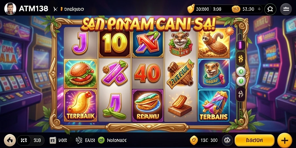 Screenshot utama ATM138 menampilkan gameplay Slot yang seru dan dinamis.