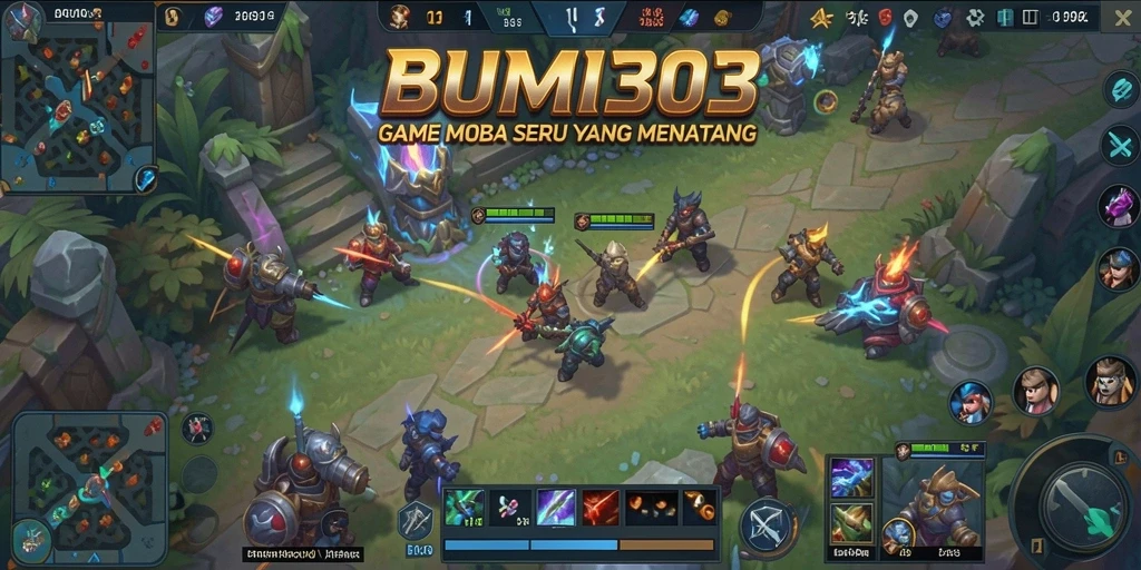 Tampilan gameplay seru dari BUMI303 di pertarungan tim.