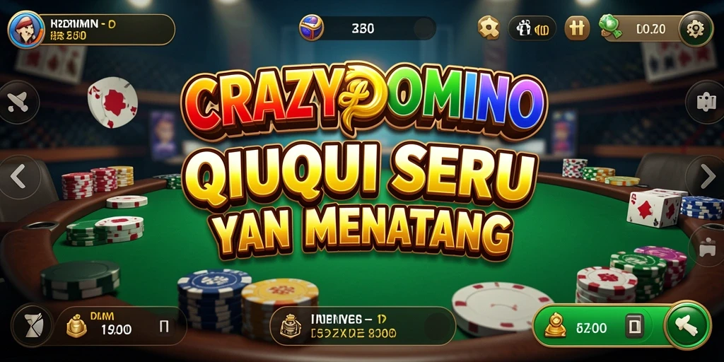 Screenshot utama CRAZYDOMINO menampilkan antusiasme gameplay QiuQiu.