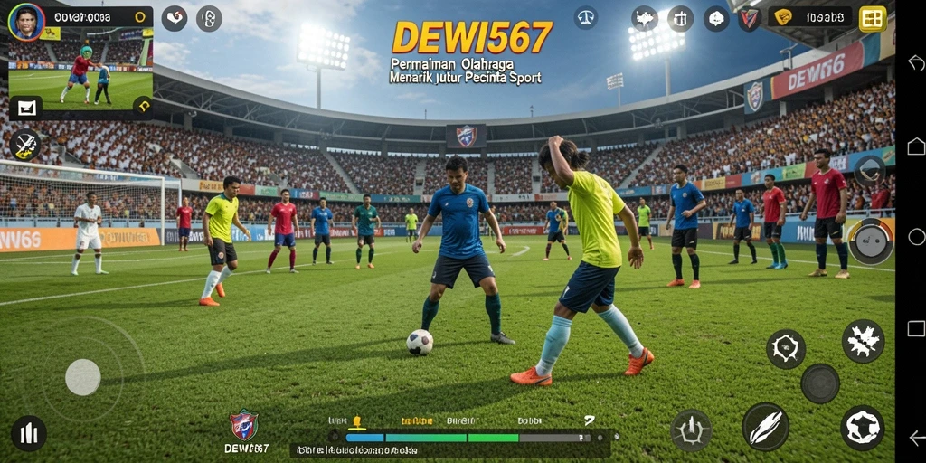 Tampilan menarik dari DEWI567 saat gameplay olahraga