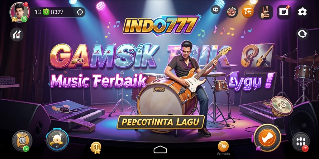 Tampilan gameplay <strong>INDO777</strong> yang menarik saat memainkan lagu-lagu favorit.