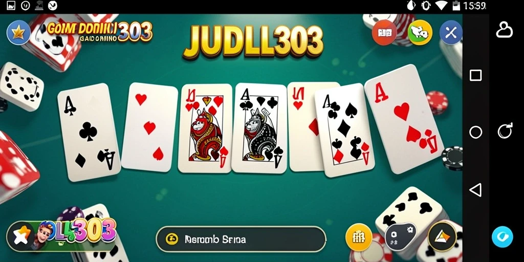 Tampilan gameplay JUDOL303 dengan aksi seru permainan Domino.