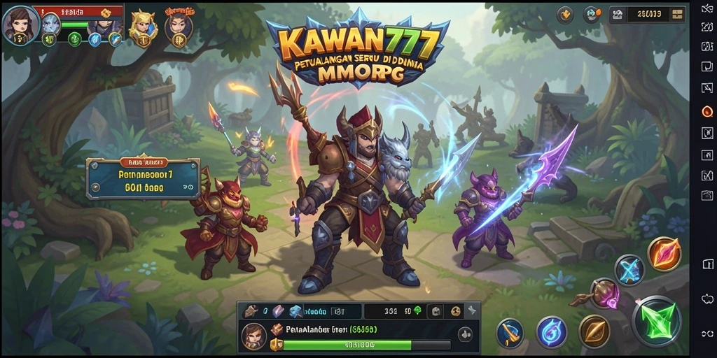 Screenshot gameplay KAWAN777 yang menampilkan petualangan seru di dunia MMORPG.