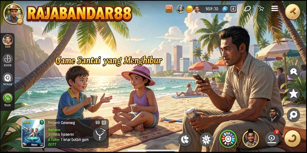 Tampilan menarik gameplay RAJABANDAR88 yang santai dan menghibur.