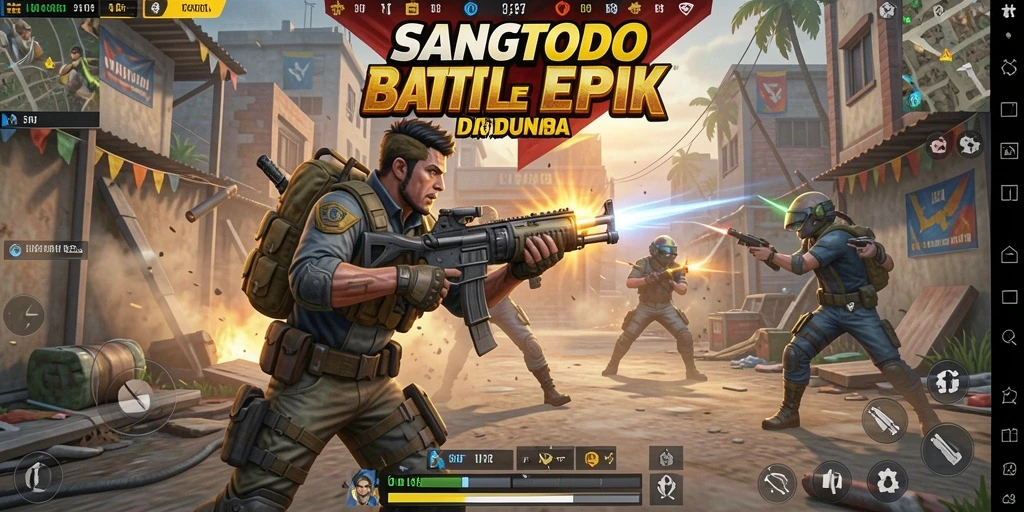 Screenshot menampilkan aksi seru Battle Royale di SANGTOTO.