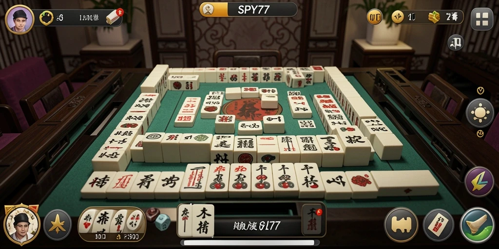 Tampilan gameplay SPY77 yang menarik dalam permainan Mahjong.