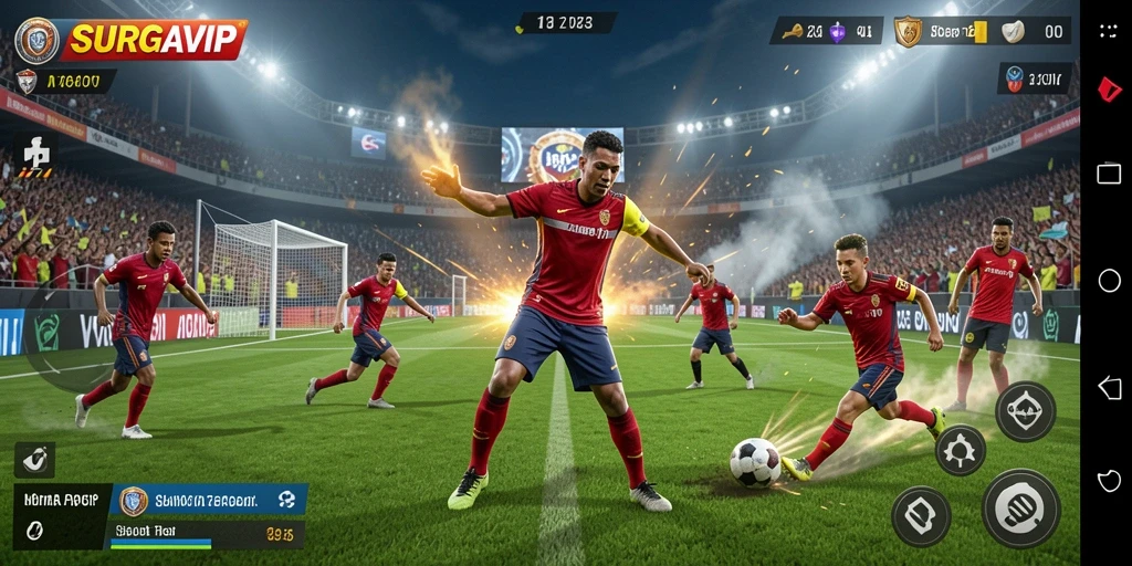 Tampilan gameplay seru dari SURGAVIP yang penuh aksi olahraga.