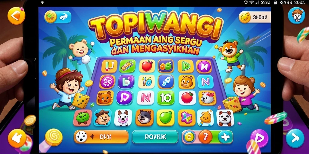 Tampilan gameplay seru di aplikasi TOPIWANGI bingo.