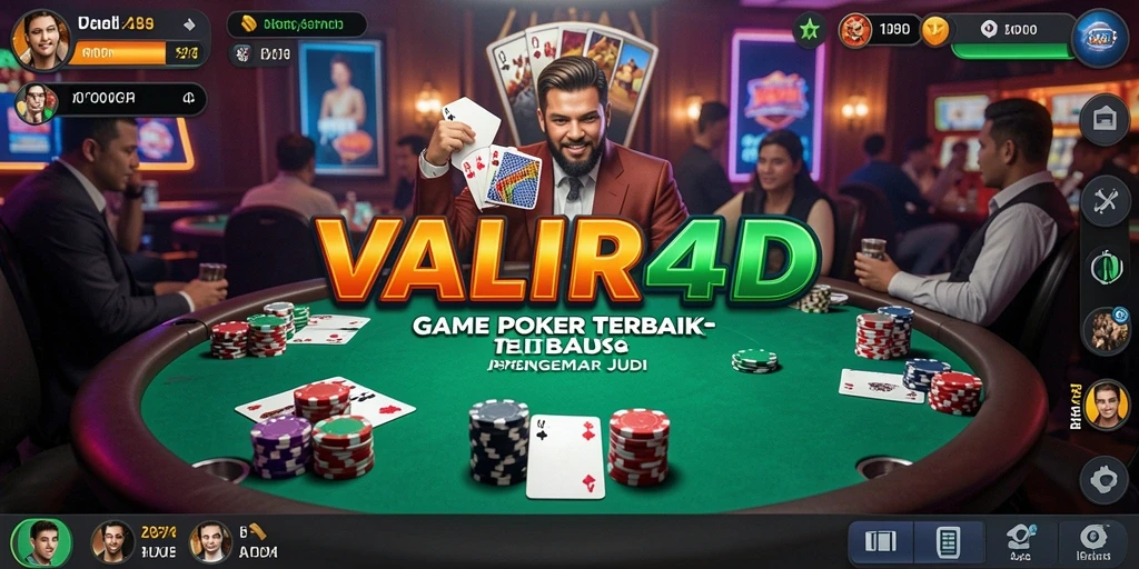 Tampilan gameplay Poker yang seru dan menarik di VALIR4D.