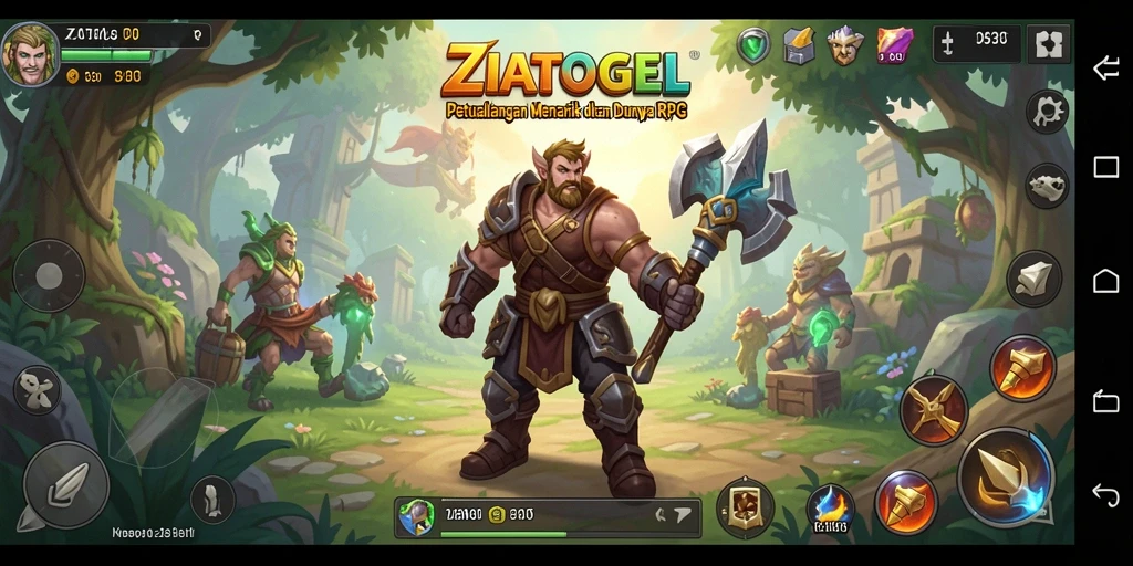 Gameplay ZIATOGEL yang menampilkan aksi RPG mendebarkan.