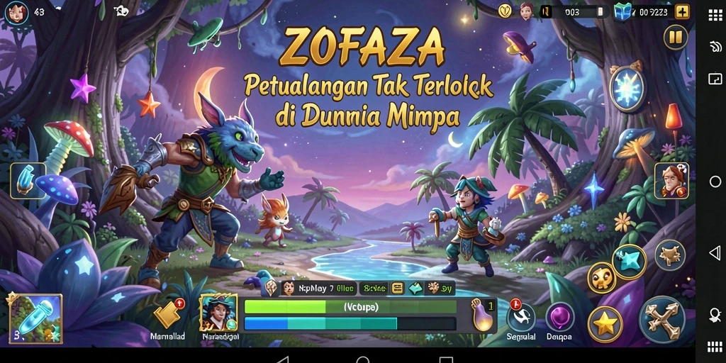 Gameplay menarik ZOFAZA dengan grafis memukau.
